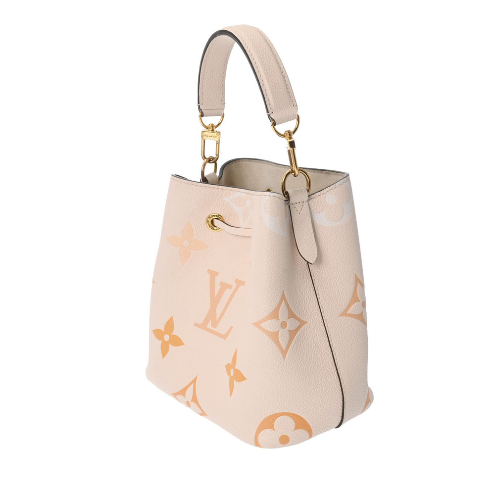 Louis Vuitton NeoNoe Cream Saffron Bag Leather Empreinte Shoulder